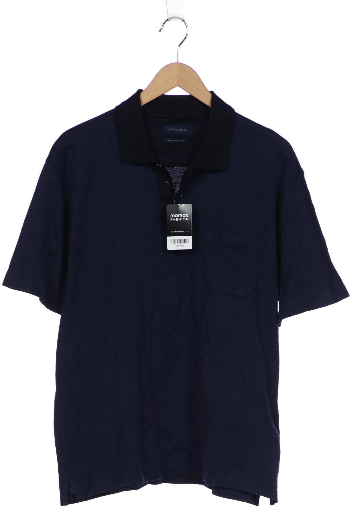 Christian Berg Herren Poloshirt, Marineblau, Gr. Xxl, Baumwolle - Second Hand