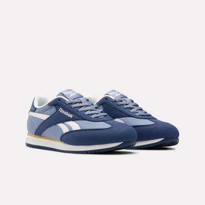 Sneaker REEBOK CLASSIC "REEBOK WORLD 70", Jungen, Gr. 36, blau (hazy blau, legacy blau, ftwr weiß), Synthetik, Textil, Schuhe Sneaker