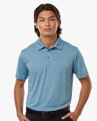 AllPro 4HM00 Men's Pro-Lock Performance Mélange Polo Shirt in Cloud Blue Melange size 4XL   Polyester