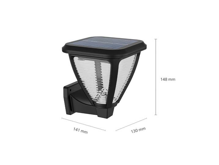 Philips LED-Solar-Wandleuchte Vapora, schwarz, Kunststoff, Modern, Wandlampe