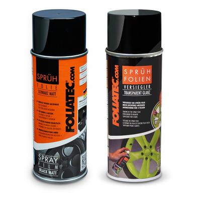 Foliatec 400 ml Sprühfolie schwarz matt + 400 ml Versiegler matt [Hersteller-Nr. 40984984]