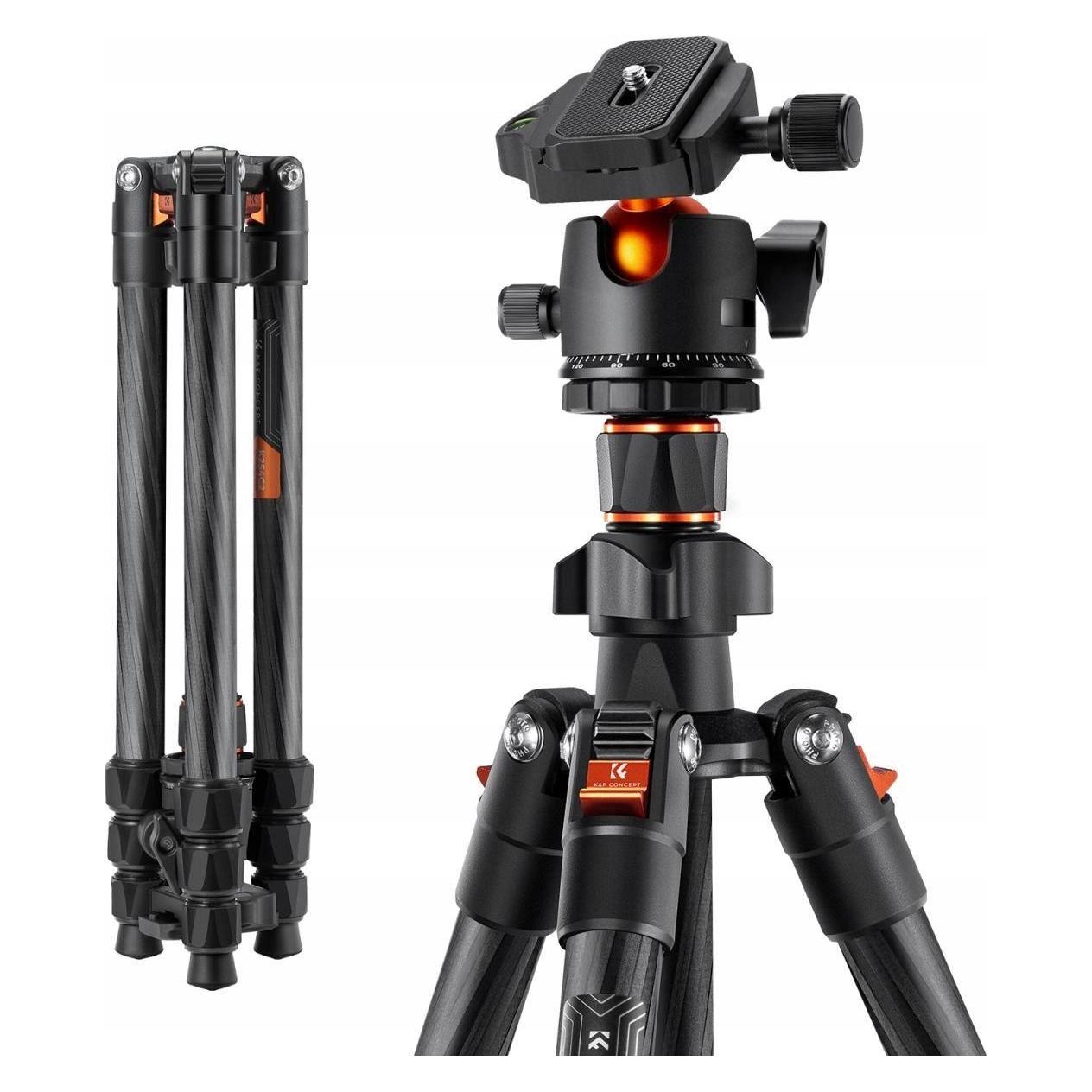 K&F Concept KF09.123 Ultraleichtes Stativ aus Carbonfaser - 162 cm - 8 kg Tragkraft (42606945)