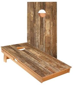 Skip's Garage Rustic Wood Cornhole Boards