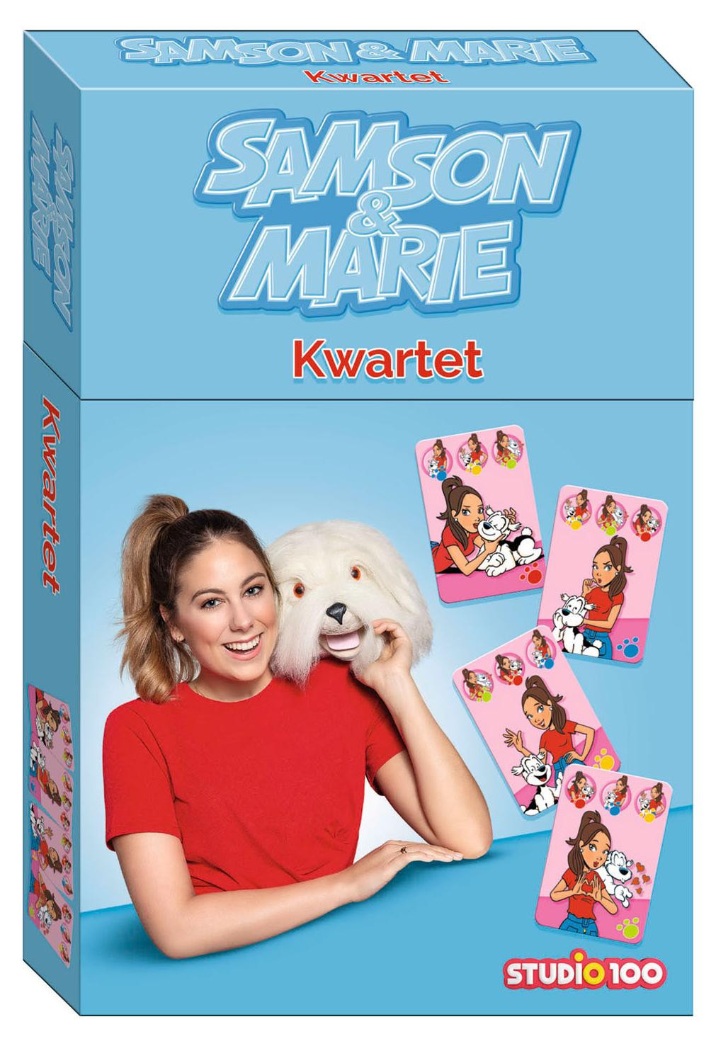 Studio 100 Samson & Marie Junior Kartonnen Spel voor Vier Spelers, Blauw/Rood