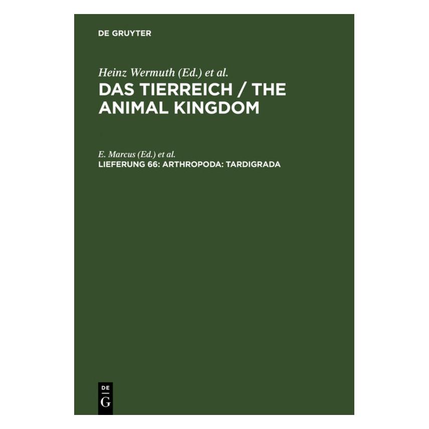 De Gruyter Arthropoda: Tardigrada (Deutsch, Hardcover, Deutsche Zoologische Gesellschaft, E. Marcus, Franz Eilhard Schulze, Heinz Mertens, Maximilian Fischer, Richard Hesse, Robert Mertens, Robert Wermuth) (67771463)