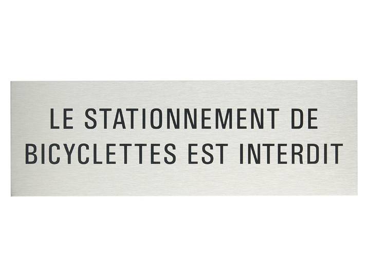Alu-Schild Ne pas deposer vélos ici 25 × 8 cm