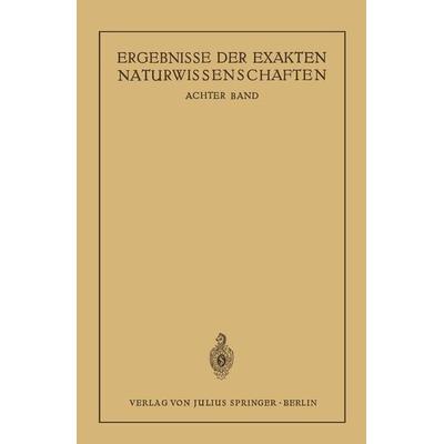 Ergebnisse der Exakten Naturwissenschaften, Taschenbuch von , Springer Berlin, 978-3-642-93855-9