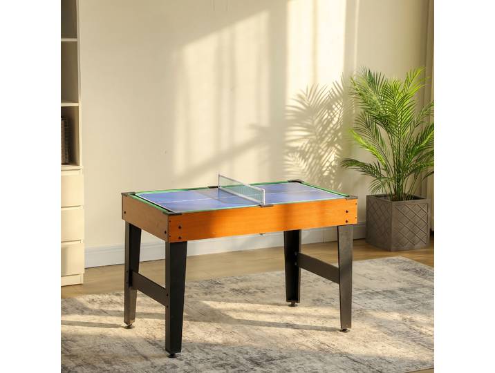 SPORTNOW Table Multijeux 5 en 1 Baby-foot Billard Ping-pong Noir