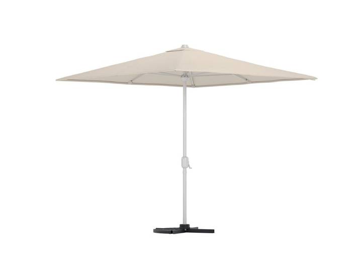 Sonnenschirm Zenaro – Mit Stahlgestell und Schirmdach in Beige - Beige - Luxusbetten24