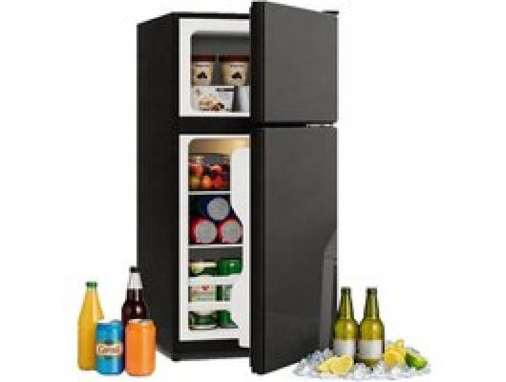 Mini Réfrigérateur combiné - ROLIPO - 60L avec Congélateur 22L - Pose libre - Silencieux 45dB - 42 5x44 5x87 5 cm - Noir