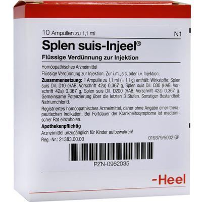 Splen suis Injeel Ampullen 10 St