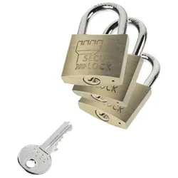 BURG-WÄCHTER 3er-Set Vorhängeschloss »TRIO 405 40 GL SB« gold, 2.2 cm