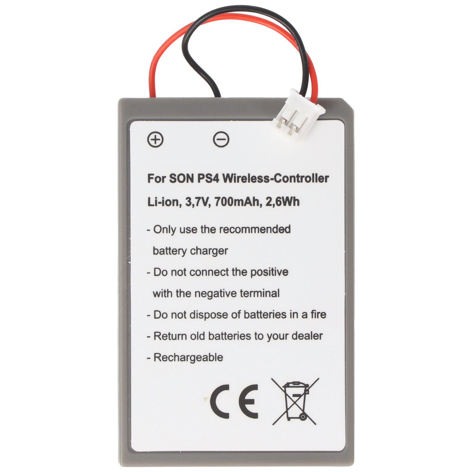 AccuCell Vervangingsbatterij Li-ion 3.7V 700mAh voor Playstation PS4