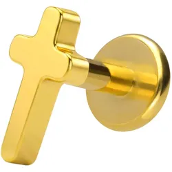 Titan Labret mit Innengewinde KREUZ
