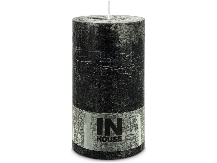 Inhouse Zylinderkerze Rustic 100x180 Schwarz