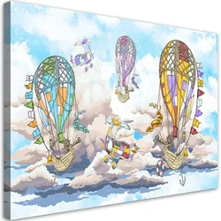 WANDBILD bunte luftballons