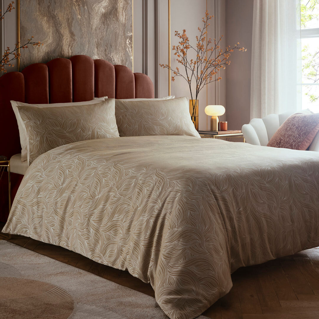 Laurence Llewelyn-Bowen Venus Grace Duvet Cover Set Natural Natural Super King