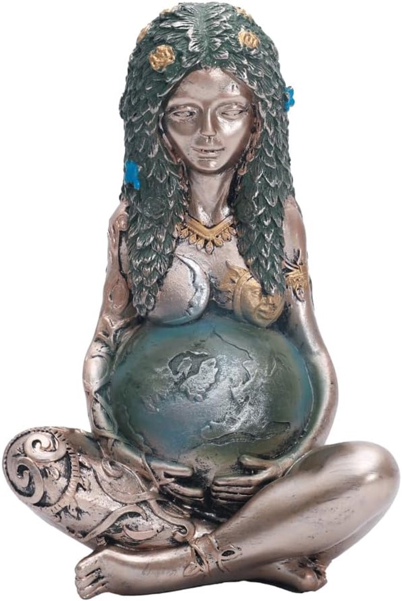 Gaia Standbeeld Moeder Aarde Multicolor Decoratie Hoogte: 15 cm