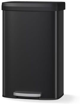 YUN 21 Gal Metal Recycling Bin, Stainless Steel Kitchen Trash Can with Liner Rim, Rear Handle & Soft-Close Lid