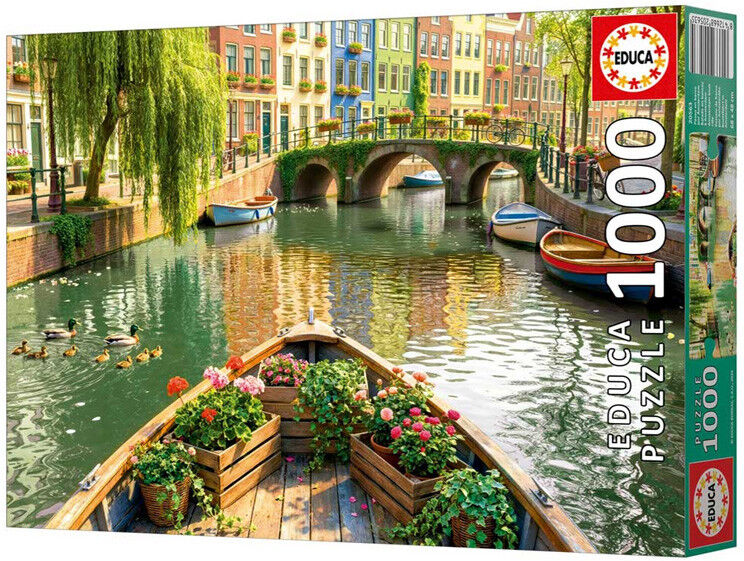 EDUCA BORRAS Puzzle 1000 pcs Balade en Bateau à Amsterdam - Educa