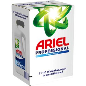 Ariel Waschmittel Professional Vollwaschmittel, Gel, Universal+, Duo Pack, 2x 4,95L, Waschladungen 220