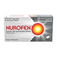NUROFEN Ibuprofen 400mg überzogene Tablette bei Kopfschmerzen 24 St