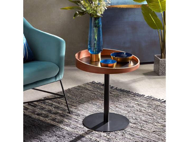 Kave Home Bijzettafel Kaori 46cm - Zwart - Rond