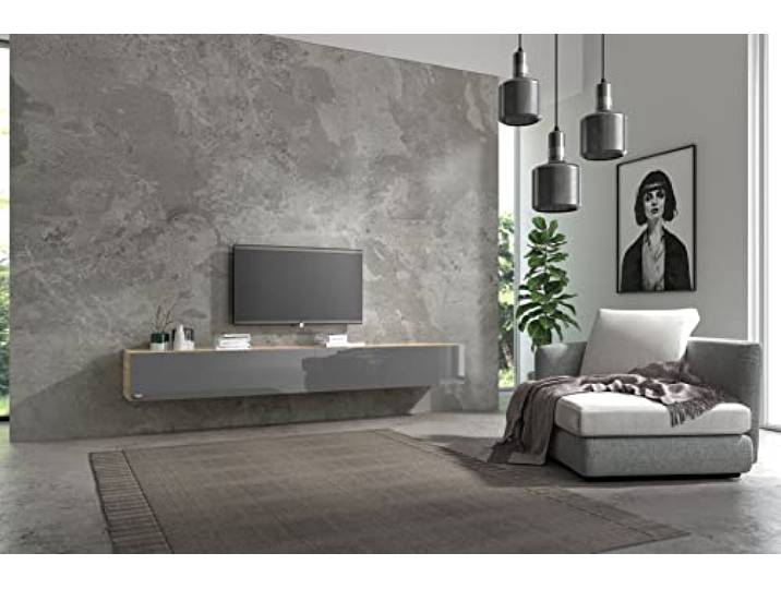 Wuun® TV Lowboard I 100cm-280cmI TV Board hängend Hängeschrank Wohnwand/Somero/Eiche