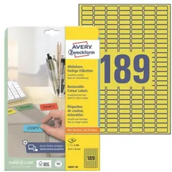 Avery Zweckform 3780er-Pack Farbige Etiketten gelb