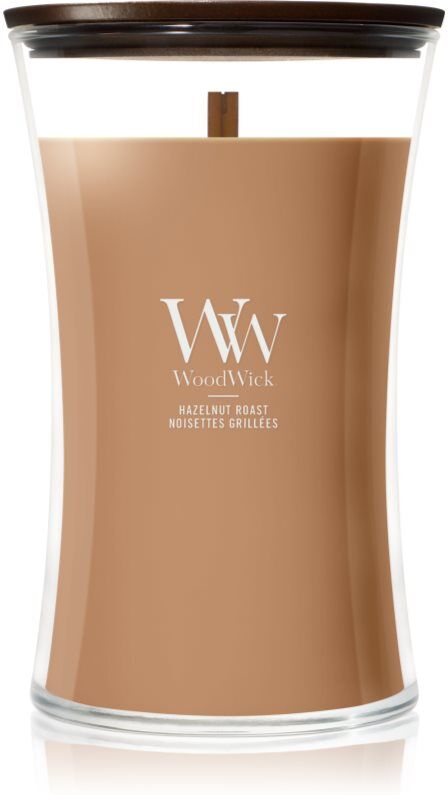 Woodwick Hazelnut Roast scented candle with wooden wick 610 g