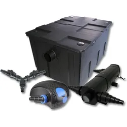 SunSun, Brunnen + Gartenteich, TeichFilter Set für 60000l mit 18W Teichklärer und 100W ECO Pumpe