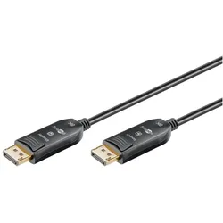 Goobay Optische DisplayPort Hybrid Verbindungskabel 1.4 (20 m), Videokabel, Schwarz