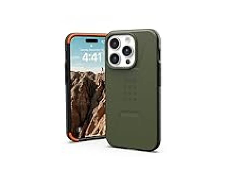 URBAN ARMOR GEAR UAG [Version Mise à Jour] Coque Compatible avec iPhone 15 Pro 6,1 , Olive Civile, Aimant intégré, Compatible avec Chargeur MagSafe, Coque de Protection Robuste Anti-Chute de qualité