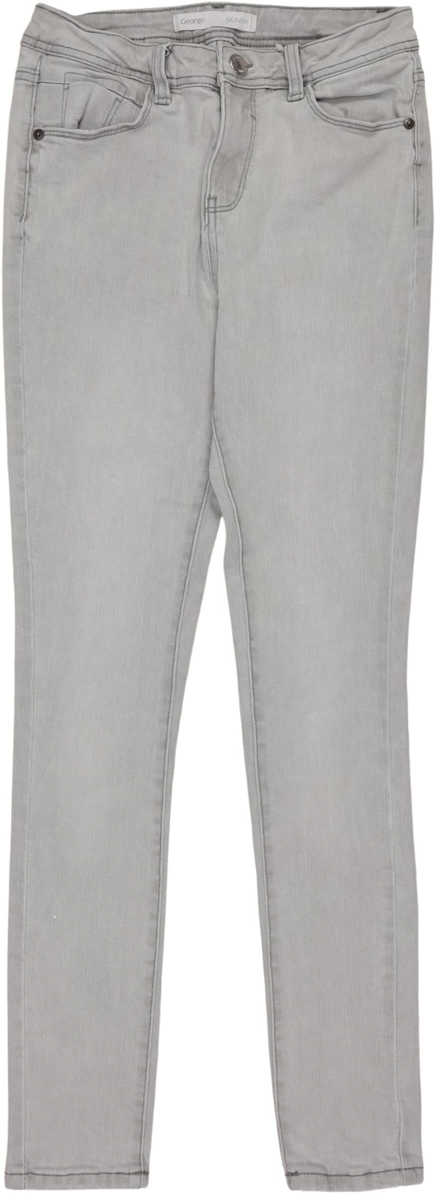 George Damen Jeans, Grau, Gr. S (UK 8), Baumwolle / Synthetik / Elasthan - Second Hand
