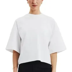 Bread and Boxers Womens Heavy Tee Weiß Ökologische Baumwolle Large Damen