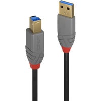 USB 3.2 Typ A an B Kabel, Anthra Line grau, 5m