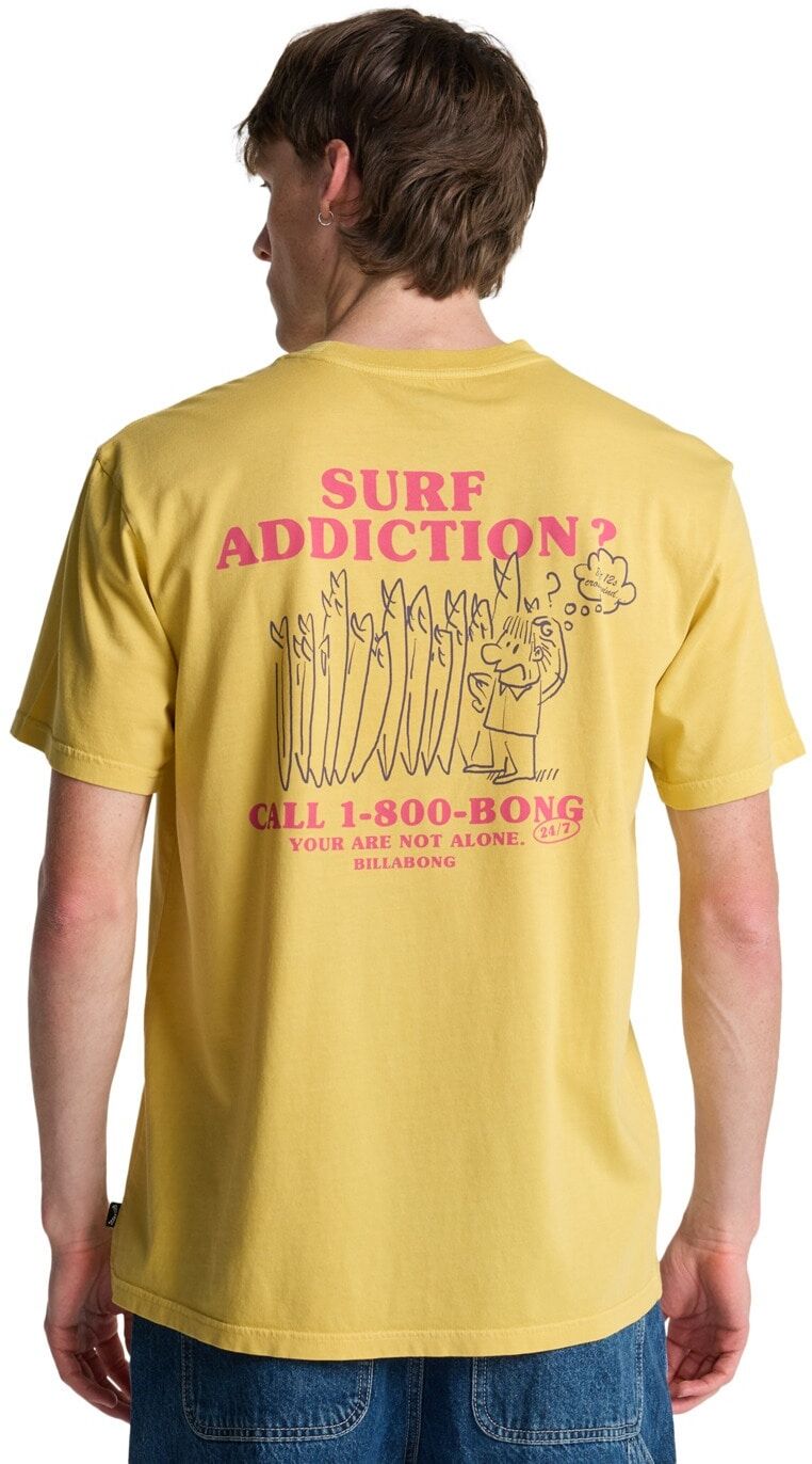 T-Shirt BILLABONG "Message", Herren, Gr. S, gelb (retro gelb), Obermaterial: 100% Baumwolle., Shirts T-Shirt retro gelb S