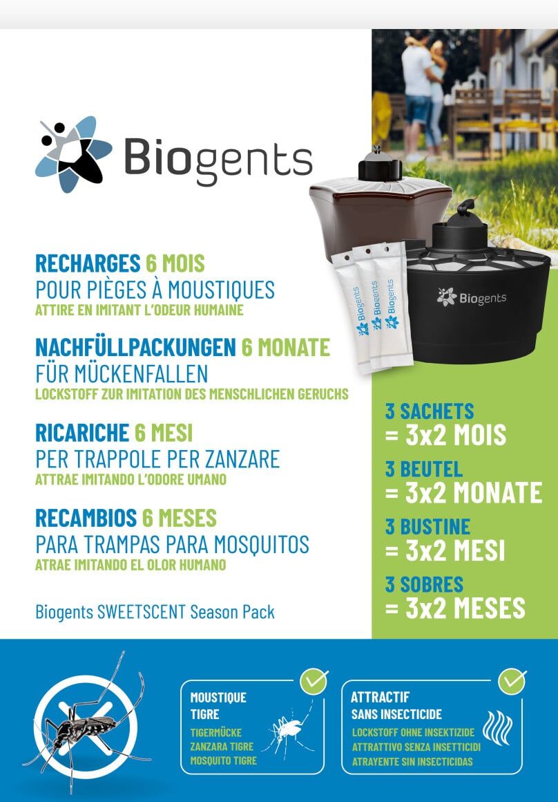 Biogents Sweetscent Mückenlockstoff für Aero Trap Saisonpaket