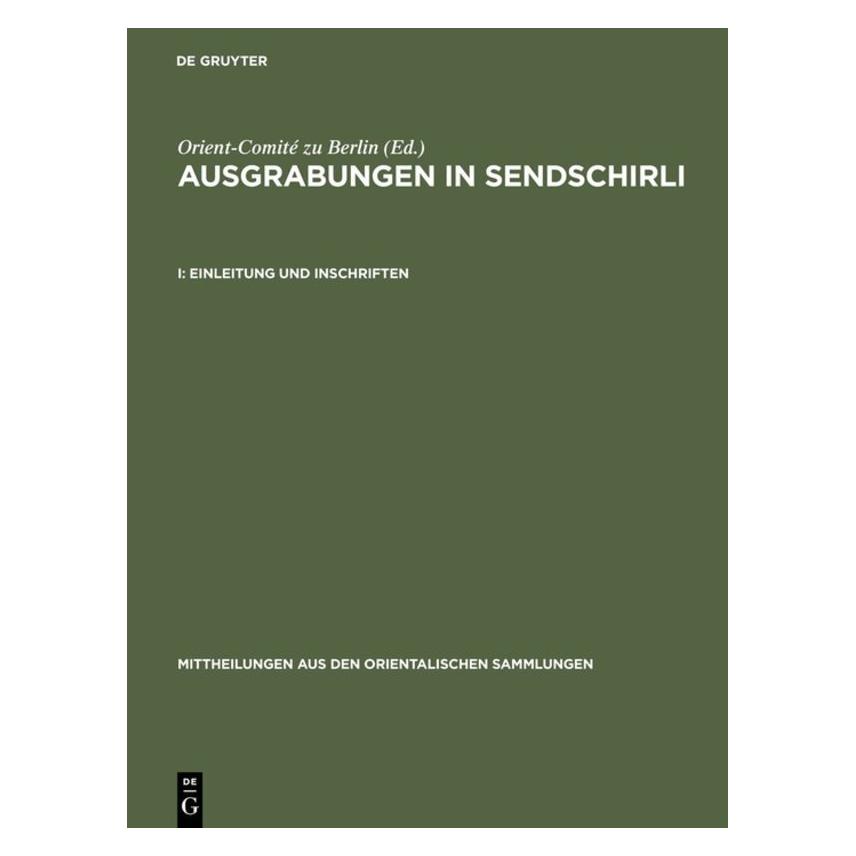 De Gruyter Einleitung und Inschriften (Deutsch, Hardcover) (67763173)