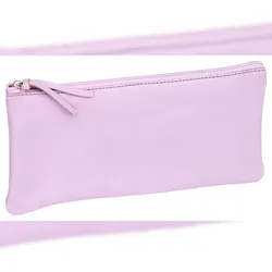 Clairefontaine 4x Flaches Schlampermäppchen gefärbtes Leder 22x11cm lila - 410146C