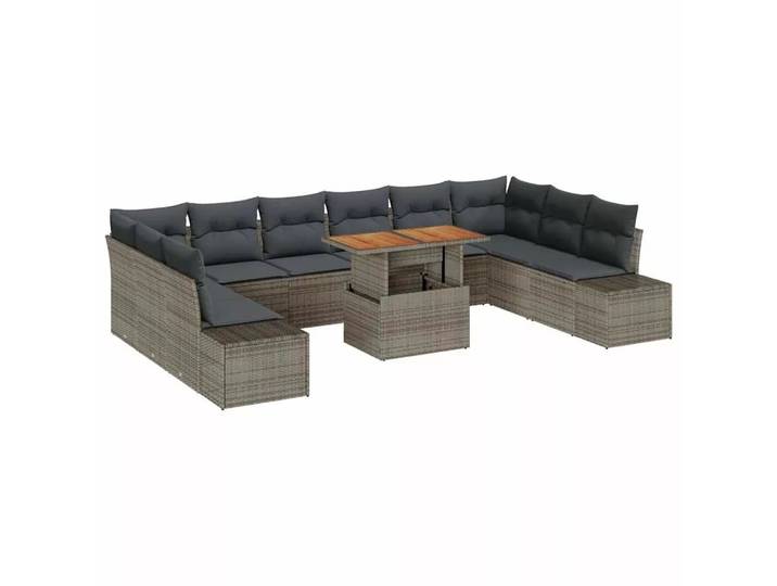 VidaXL - Garten set poly-rattan, One Size, Grau