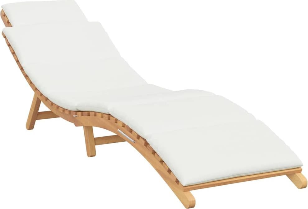 vidaXL Tuinstoel van massief teakhout, bruin, B/D/H: 198 x 55 x 58,5 cm