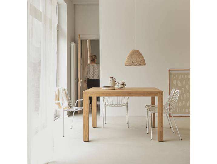 Tisch Eden aus massivem Teakholz 125 x 125 - Natur