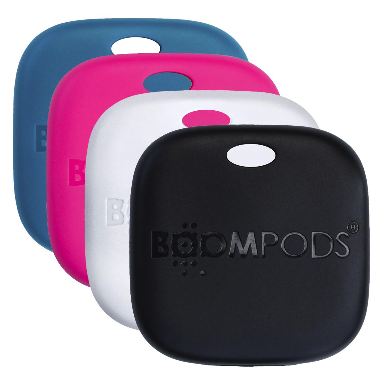 Boompods Boomtag Rechargeable 4er Black, Blue, White, Pink (Apple Find My) (TAGRE4)