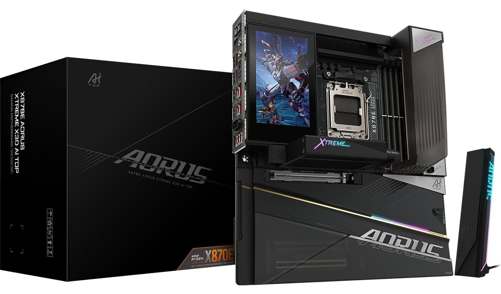 Gigabyte X870E AORUS XTREME X3D AI TOP moederbord zwart