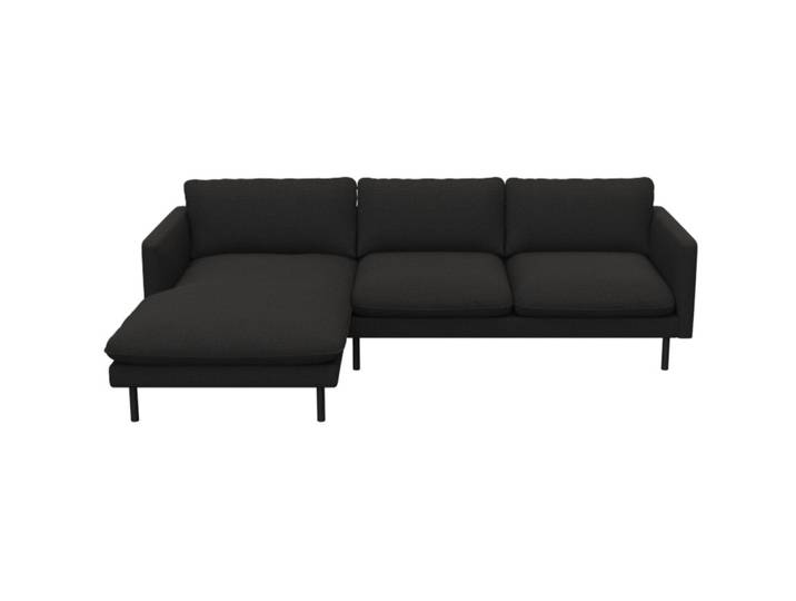 Sofa Valentino Stoff dunkelgrau B 253 T 165 cm - Sofa