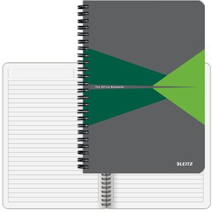 Leitz Collegeblock Office grün, 4459-10-55, A5, Rand rundum 80 g/m² 90 Blatt mit Kopfzeile liniert