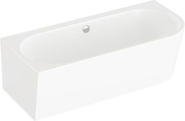 VitrA Geo Badewanne 65451008000 Ecke links, Mittelablauf, Inhalt 238 l