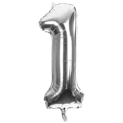 Folienballon "1", silber, 86 cm