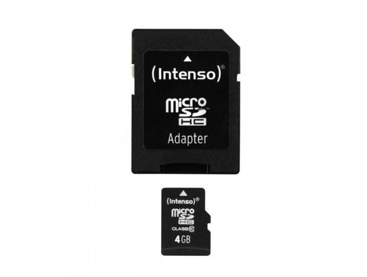 Intenso microSDHC Class 10 - Geheugenkaart 4GB - Lezen 20MB/s - Schrijven 12MB/s